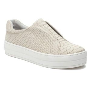 J/slides j slides off white animal leather sneaker